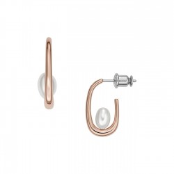 Boucles d'Oreilles Femme Agnethe Skagen en acier doré rose