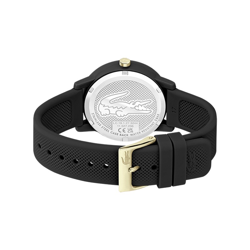 Montre Analogique Lacoste collection 12.12 bracelet silicone noir
