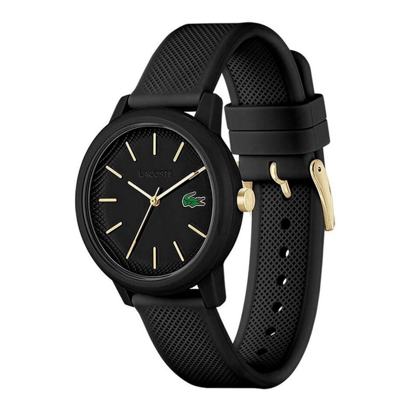 Montre Analogique Lacoste collection 12.12 bracelet silicone noir