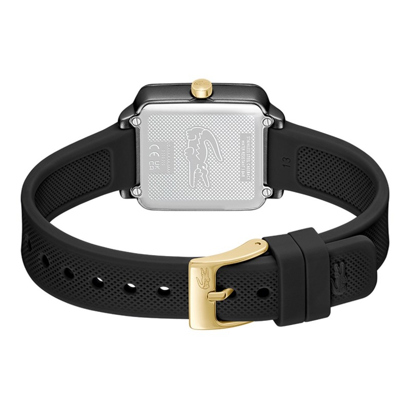 Montre Analogique Lacoste collection 12.12 flow bracelet silicone noir