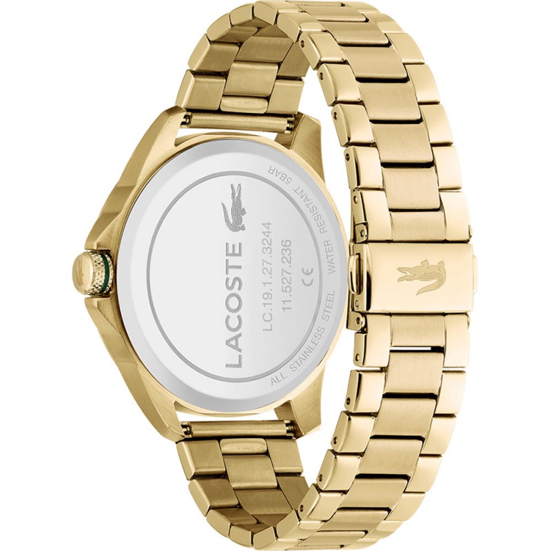 Montre Analogique Lacoste collection Le Croc bracelet acier doré