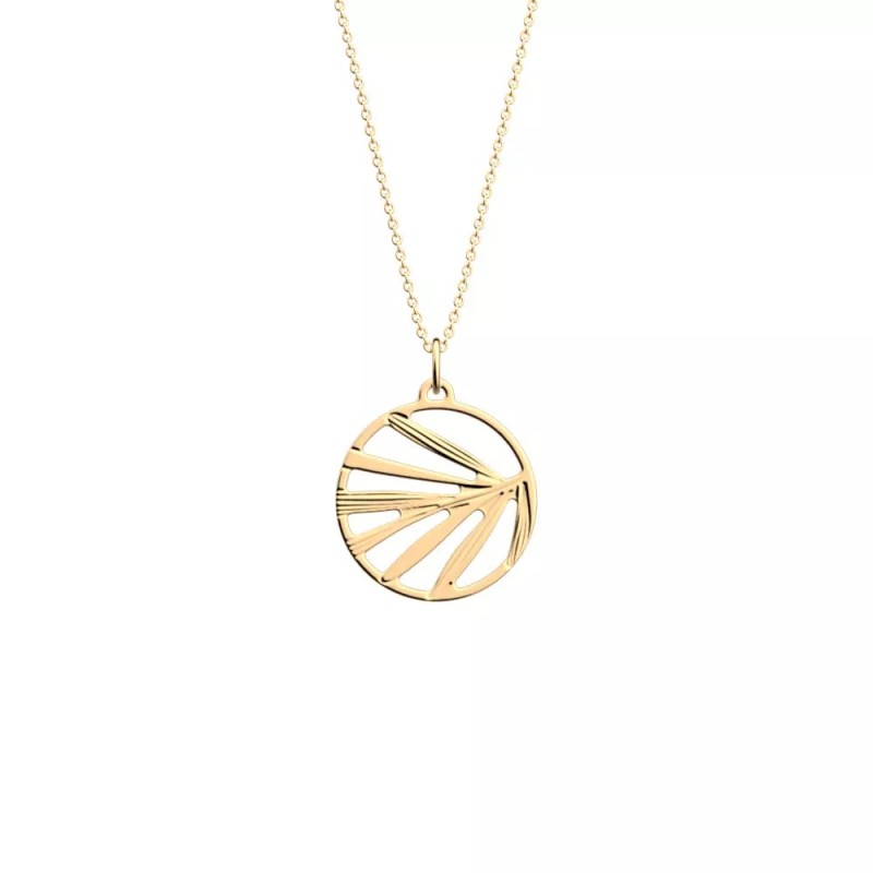 COLLIER LES GEORGETTES CROISETTE LAITON DORÉ 25 MM