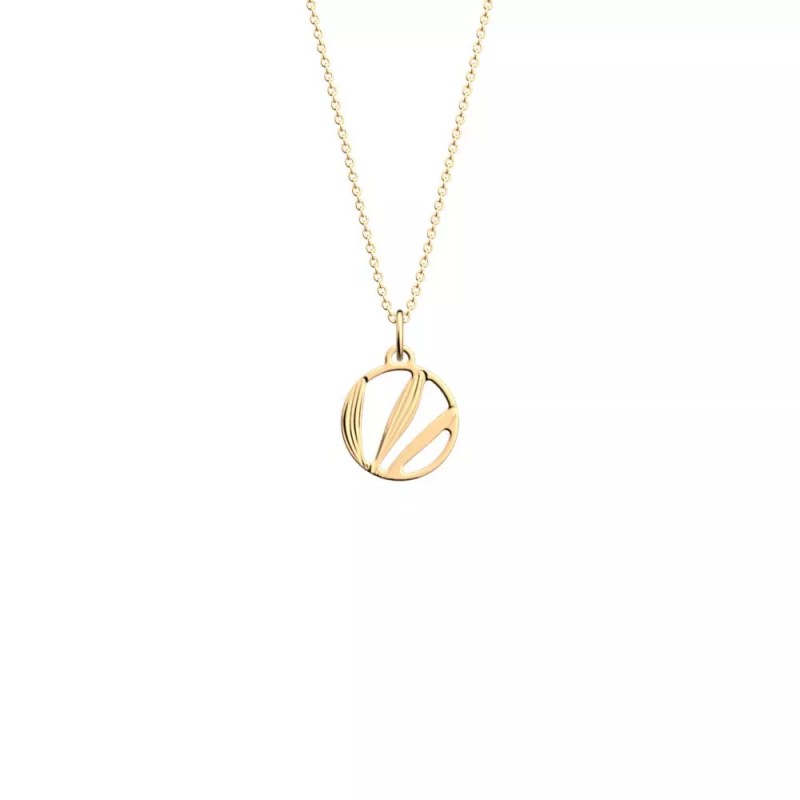 COLLIER LES GEORGETTES CROISETTE LAITON DORÉ 16 MM