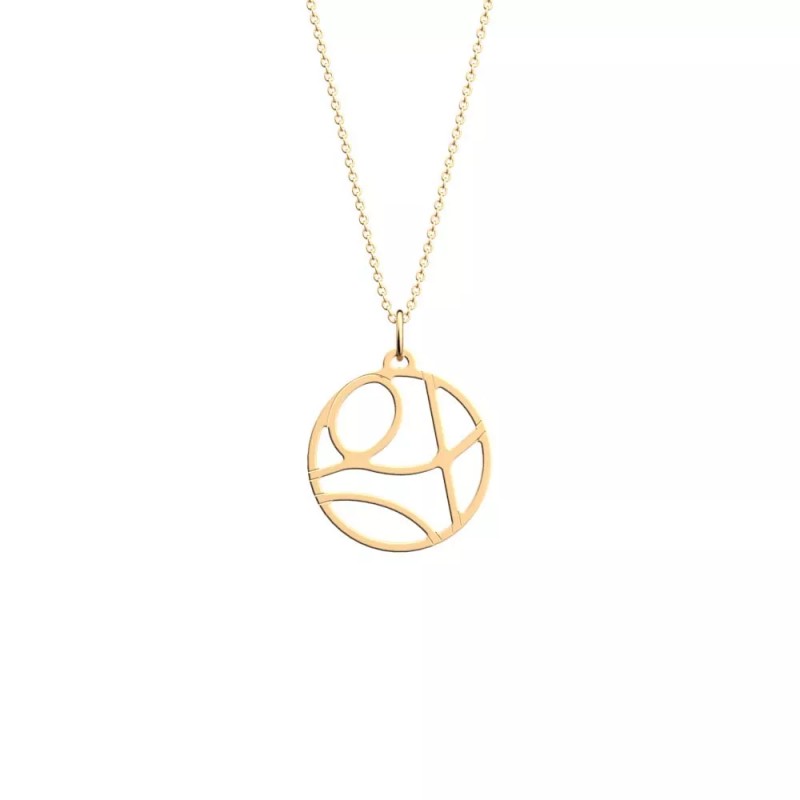 COLLIER LES GEORGETTES VALSE LAITON DORÉ 25MM