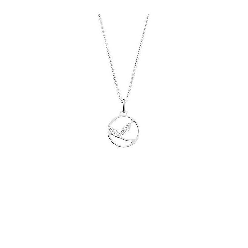 COLLIER LES GEORGETTES ÉPIS BLÉ LAITON ARGENTÉ 16 MM