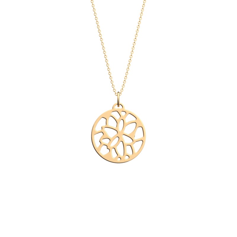 COLLIER LES GEORGETTES NENUPHAR LAITON DORÉ 25MM