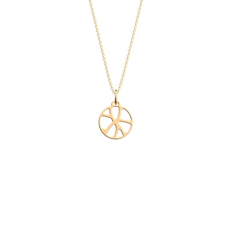 COLLIER LES GEORGETTES NENUPHAR LAITON DORÉ 16MM