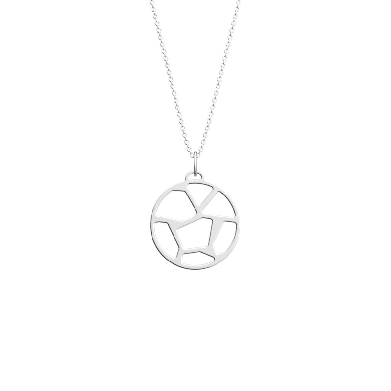 COLLIER LES GEORGETTES GIRAFE LAITON ARGENTÉ 25 MM