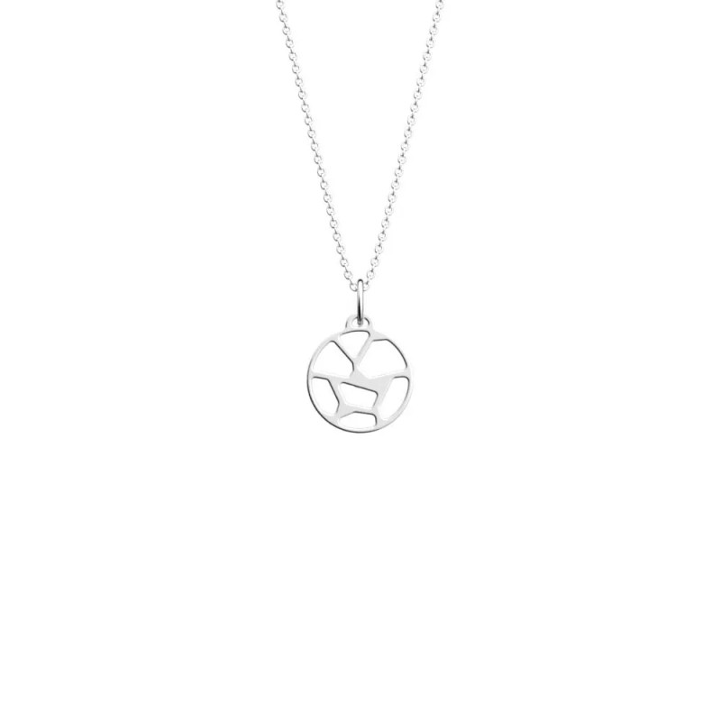 COLLIER LES GEORGETTES GIRAFE LAITON ARGENTÉ 16 MM
