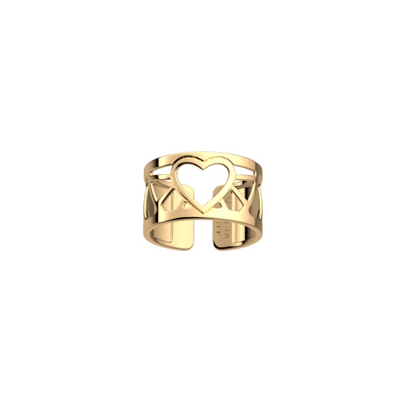 BAGUE LES GEORGETTES COEUR LAITON DORÉ 12 MM