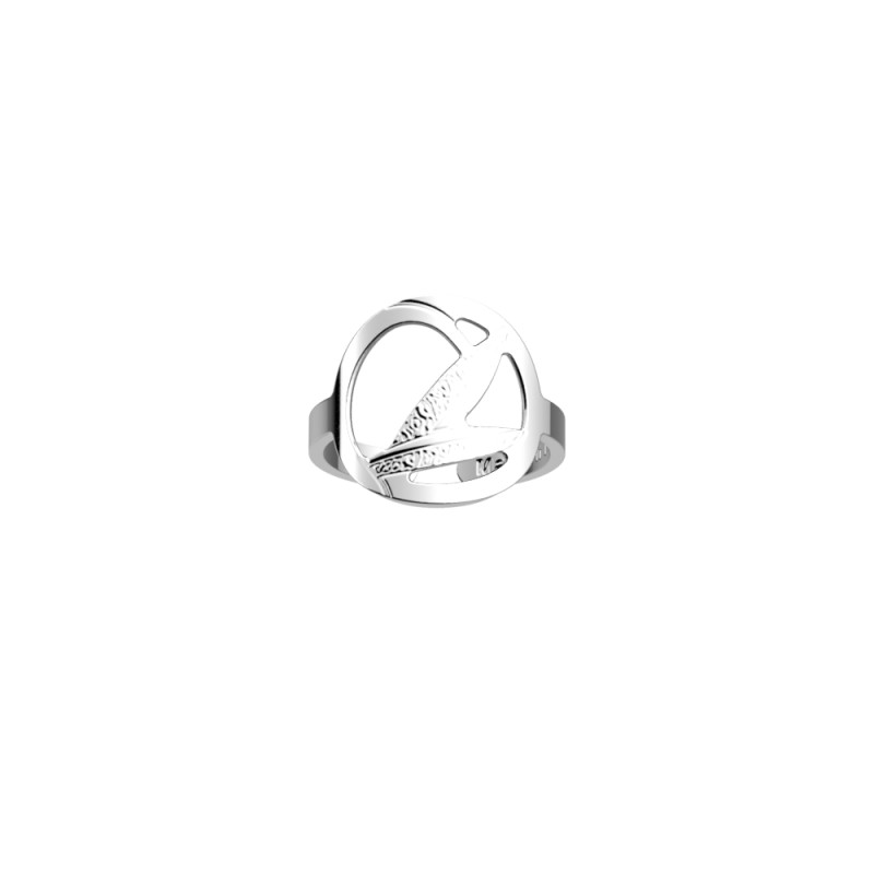 BAGUE LES GEORGETTES ROSE DES SABLES LAITON ARGENTÉ 16 MM