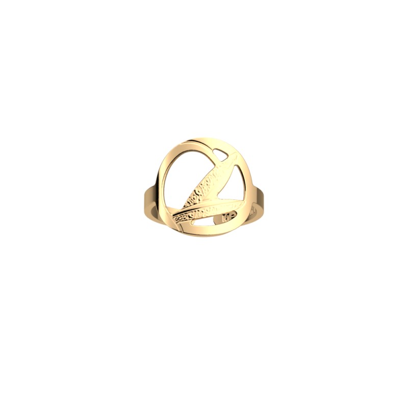 BAGUE LES GEORGETTES ROSES DES SABLES LAITON DORÉ 16 MM