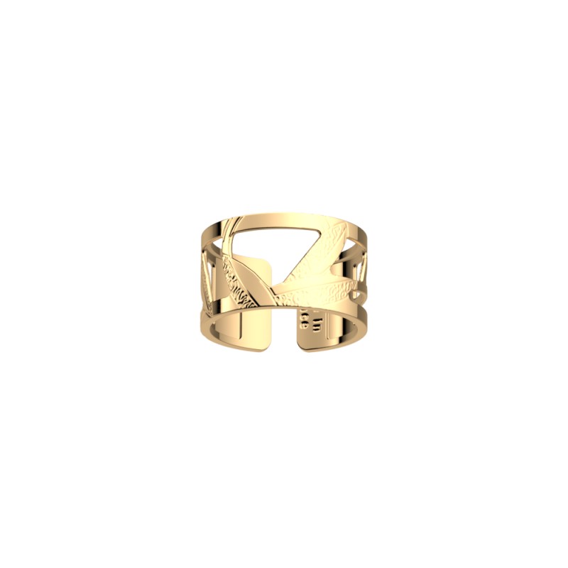 BAGUE LES GEORGETTES ROSES DES SABLES LAITON DORÉ 12MM