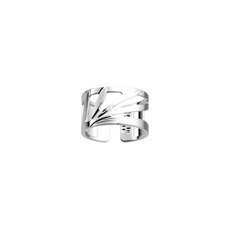 BAGUE LES GEORGETTES CROISETTE LAITON ARGENTÉ 12 MM