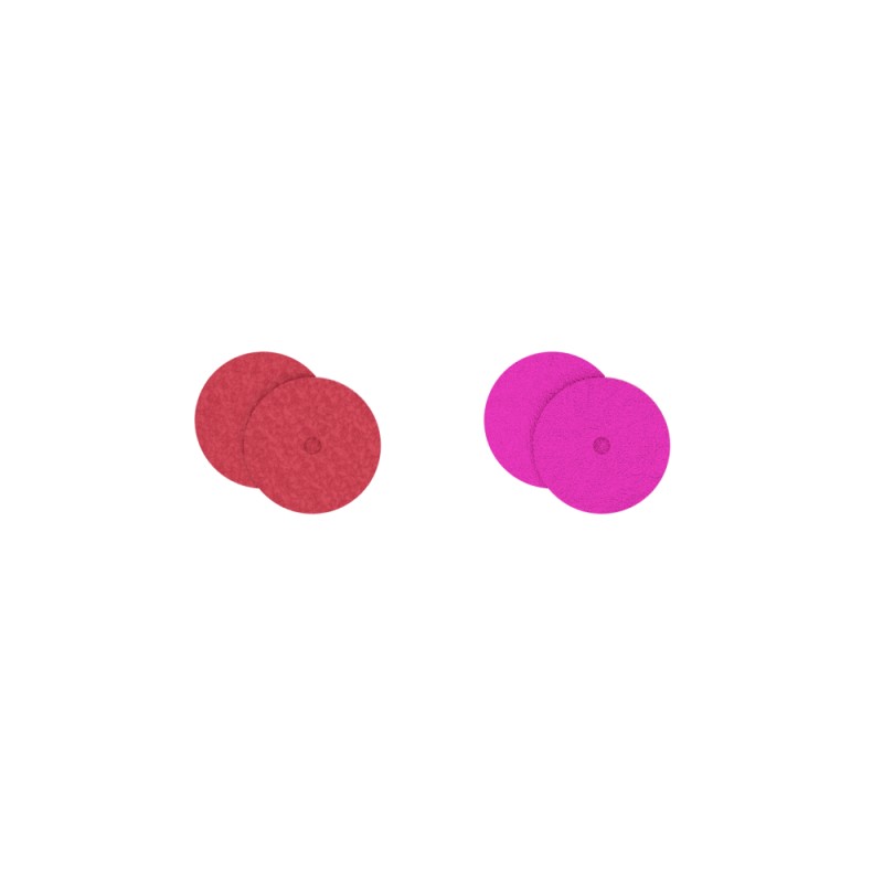 CUIR BOUCLES D'OREILLES LES GEORGETTES ROSE INTENSE / FUSHIA 16MM