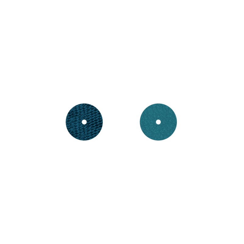 CUIR COLLIER LES GEORGETTES ECAILLES BLEUTEES / BLEU 16MM