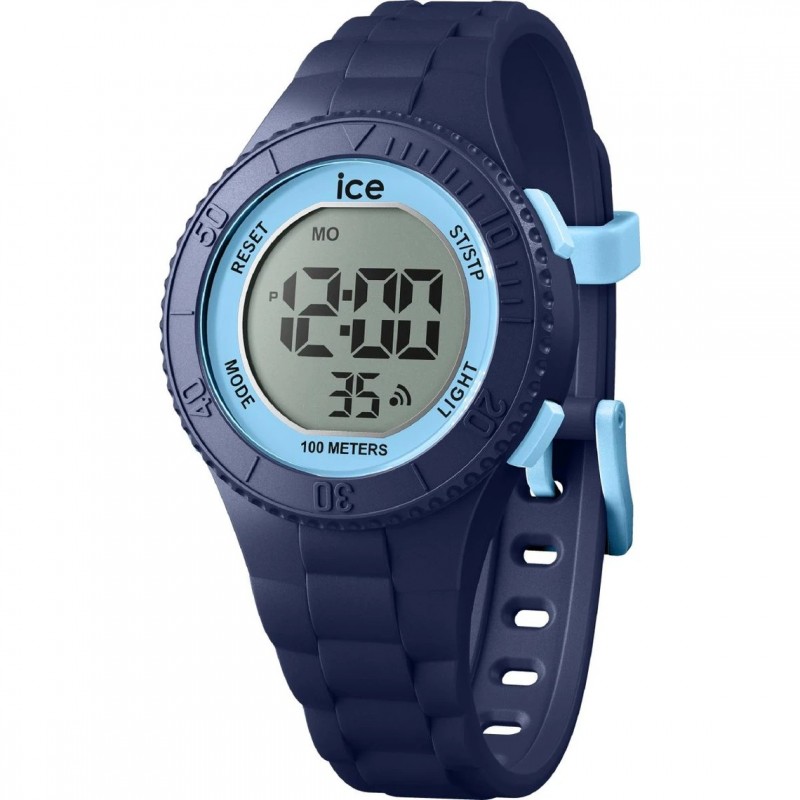 Montre Numérique Ice Watch Collection Ice Digit Bracelet Silicone Bleu