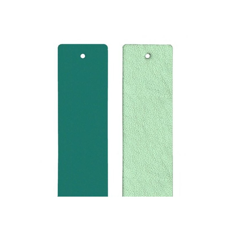 CUIR MANCHETTE LES GEORGETTES AQUATIC / AQUAMARINE METAL 25MM