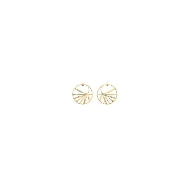 BOUCLES D'OREILLES LES GEORGETTES CROISETTE LAITON DORÉ 43 MM