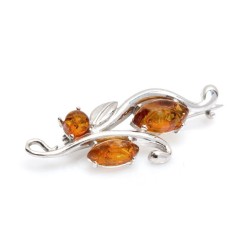 Broche Carador - Argent - Ambre