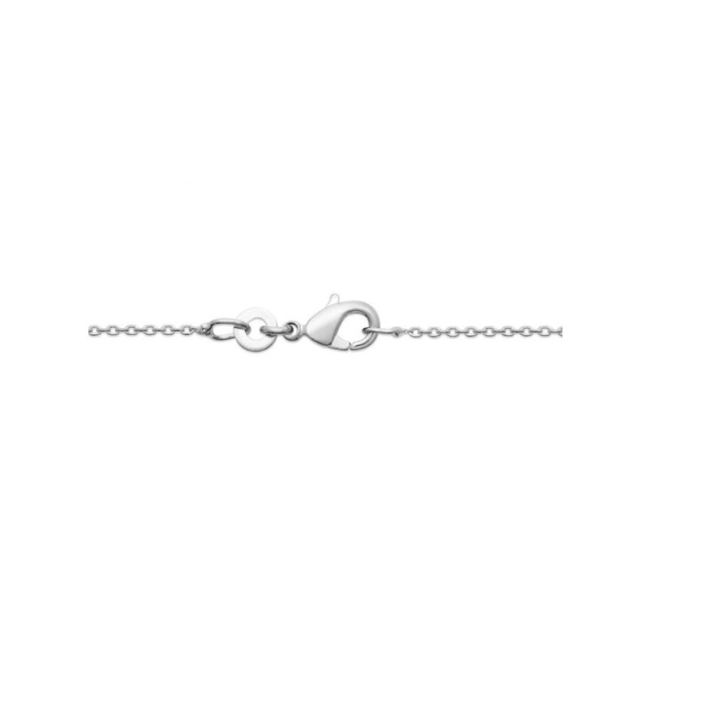 Collier Femme - Carador - Argent rhodié, motif plume
