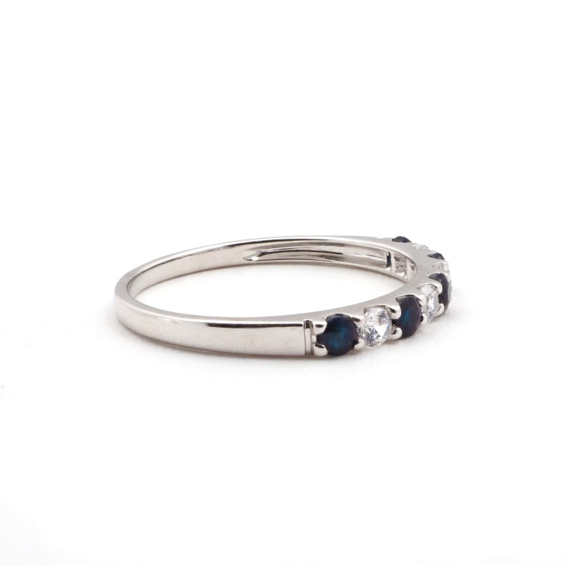 Bague femme - Carador - En or blanc, avec Saphir