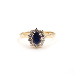 Bague femme - Carador - En or jaune, avec Saphir