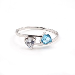 Bague femme - Carador - En Or blanc, avec topaze