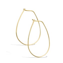 Boucles d'oreilles Créoles Ovale - Carador - Plaqué or - Femme