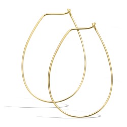 Boucles d'oreilles Créoles Ovale - Carador - Plaqué or - Femme
