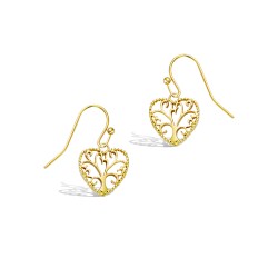 Boucles d'oreilles Pendantes Col de cygne -  Carador - Plaqué or - Femme