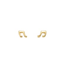 Boucles d'oreilles clous Notes de musique -  Carador - Plaqué or