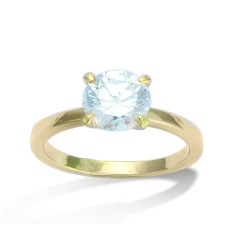 Bague Solitaire - Carador - Plaqué Or