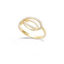 Bague - Carador - Plaqué Or - Oxydes de zirconium