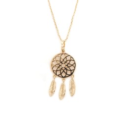 Collier Femme Carador - Plaqué or - Attrape rêves