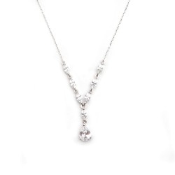 Collier Femme Carador - Or Blanc 375/000 - Oxydes de zirconium