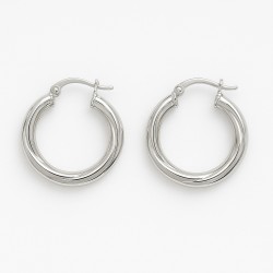 Créoles rondes - Carador - Argent torsadées 3mm - 22/2