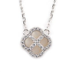 Collier Silver Pop - Femme - Argent - Oxydes de zirconium et Nacre - Trèfle