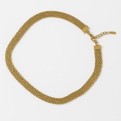 Collier - Amporelle - Acier doré - Maille 8mm