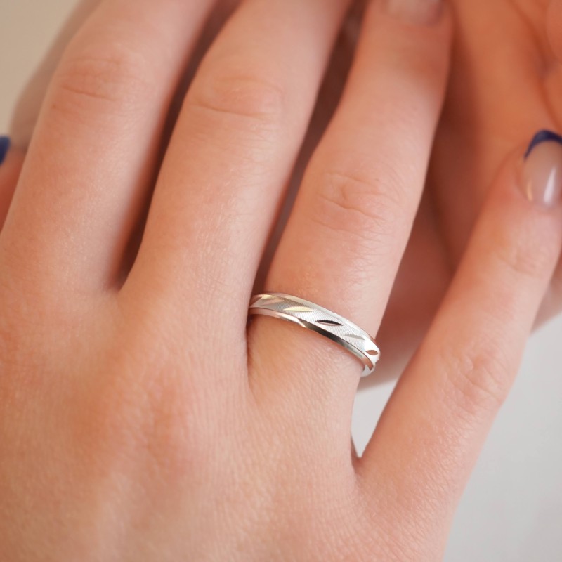 Bague femme Carador anneau ciselé argent 925/000