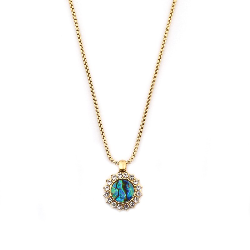 Collier Amporelle Soleil Acier doré