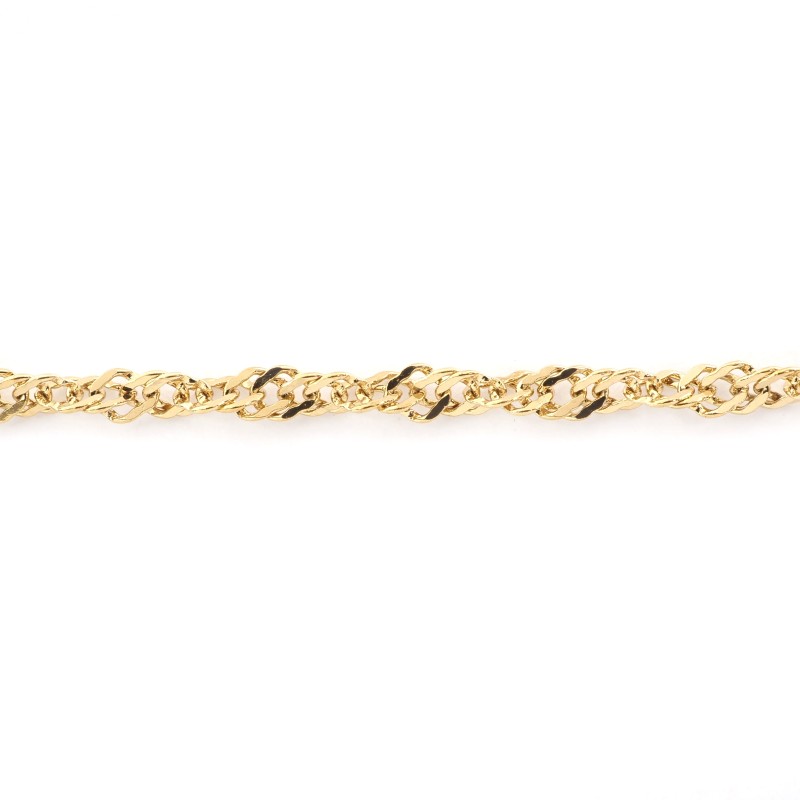 Collier Amporelle Goutte Pierre marron Acier doré