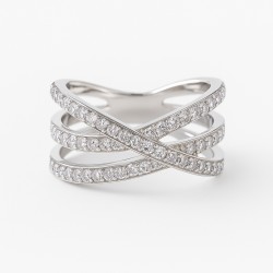 Bague Silver Pop Fantaisie Argent et Oxydes de zirconium