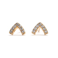 Boucles d'oreilles Victoria Magdalena - Plaqué Or et Oxydes de zirconium