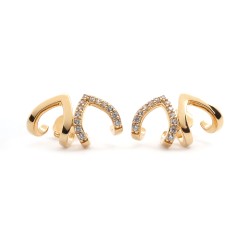 Boucles d'oreilles Victoria Magdalena - Plaqué Or et Oxydes de zirconium