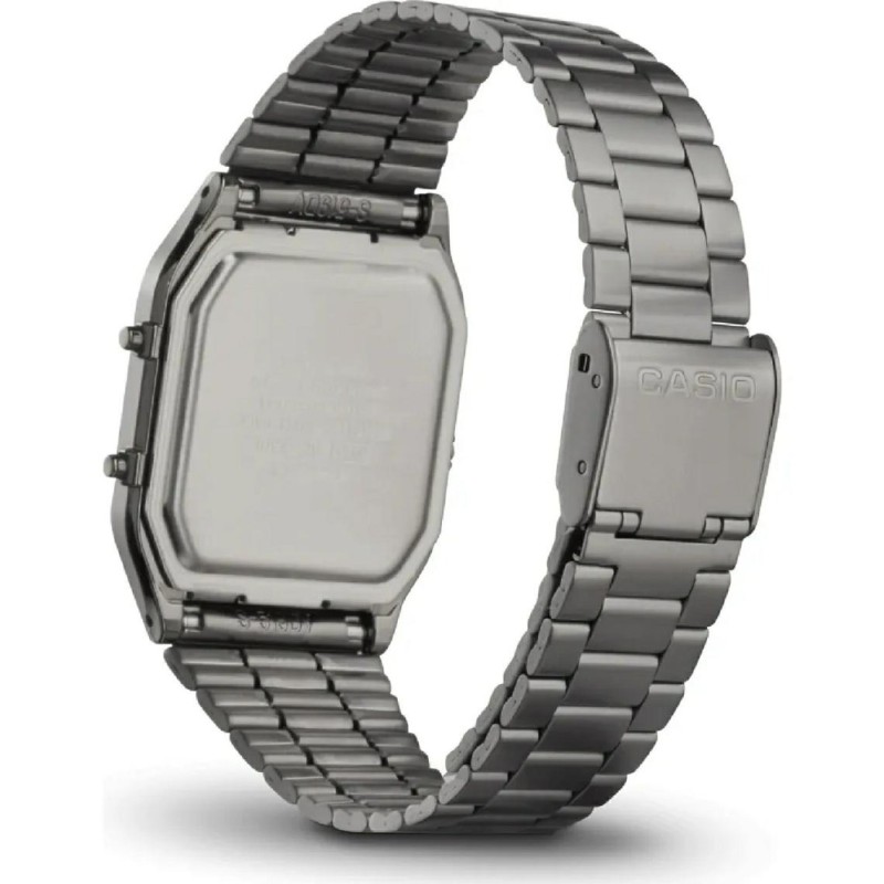 Montre Digitale analogique Casio Acier Noir cadrant Bleu Canard
