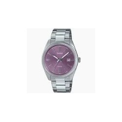 Montre Casio Digital - Acier Argenté Fond Violet