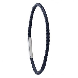 Bracelet Jourdan Homme - Cuir Bleu Marine