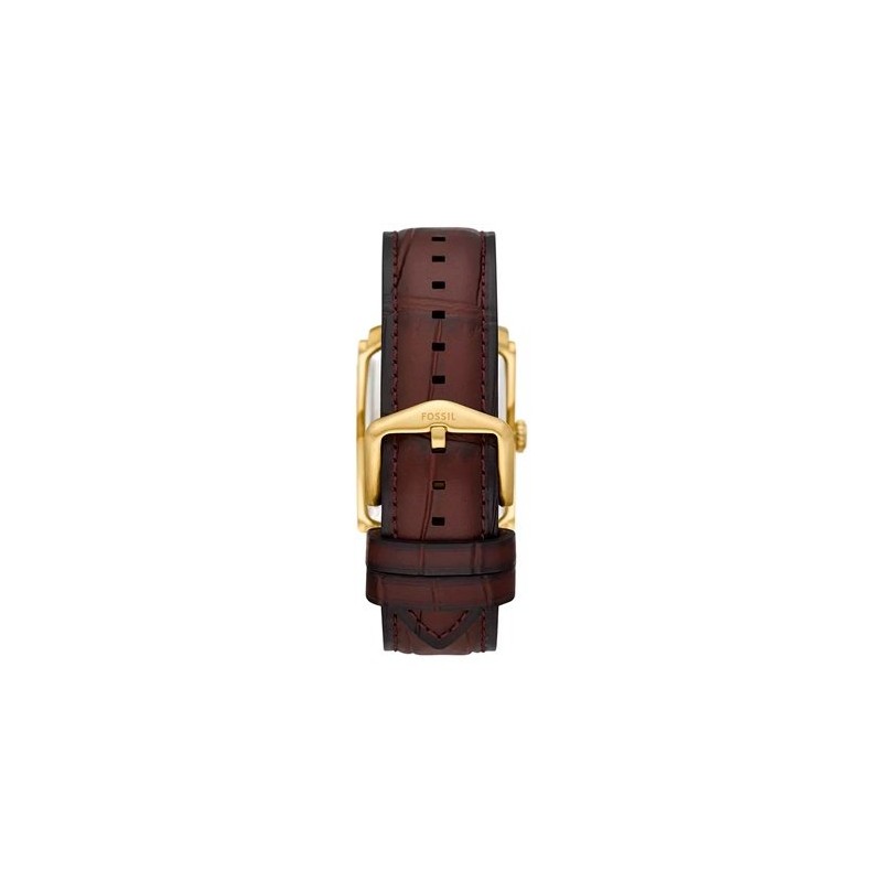 Montre analogique Fossil collection Carraway bracelet cuir marron