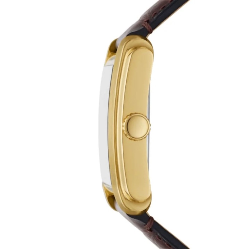 Montre analogique Fossil collection Carraway bracelet cuir marron
